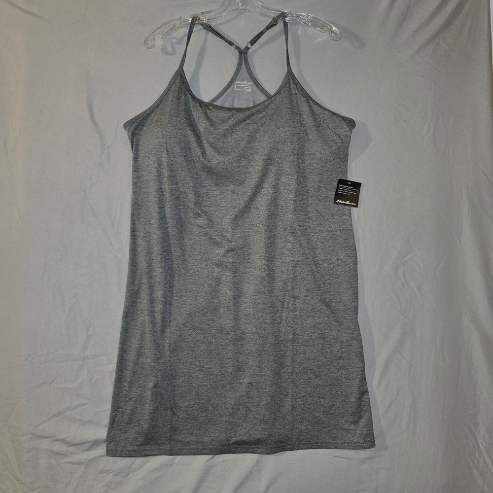Eddie Bauer Grey Resolution Dress XLT Women Racerback strap Active Built in bra
